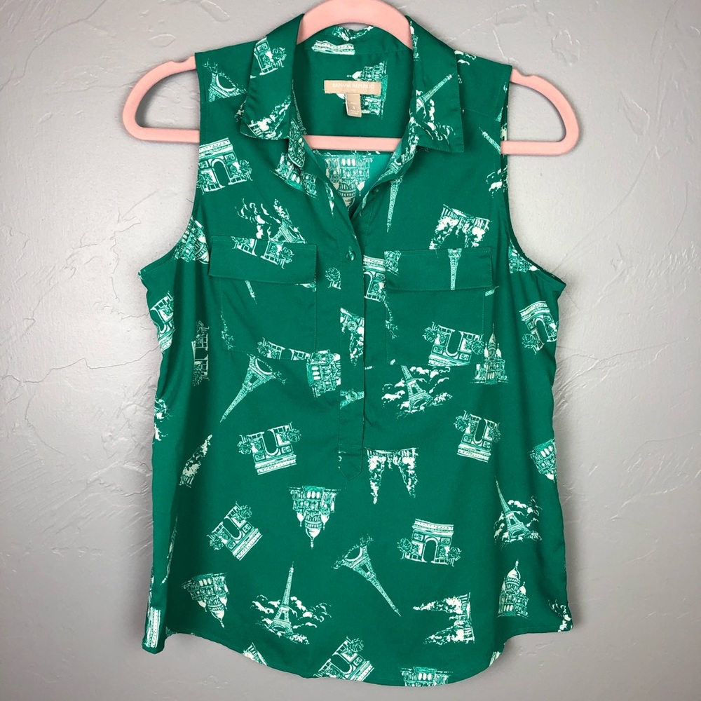 🐢Banana Republic Paris Design sleeveless blouse S